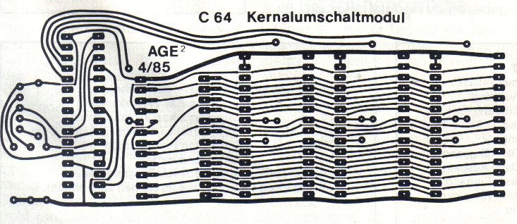 1:1-Platinenlayout der Umschaltplatine