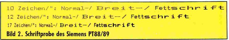 Schriftprobe Siemens PT88/89